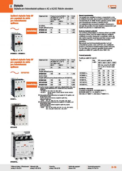 Katalog LOVATO - stykače pro fotovoltaiku (FVE)